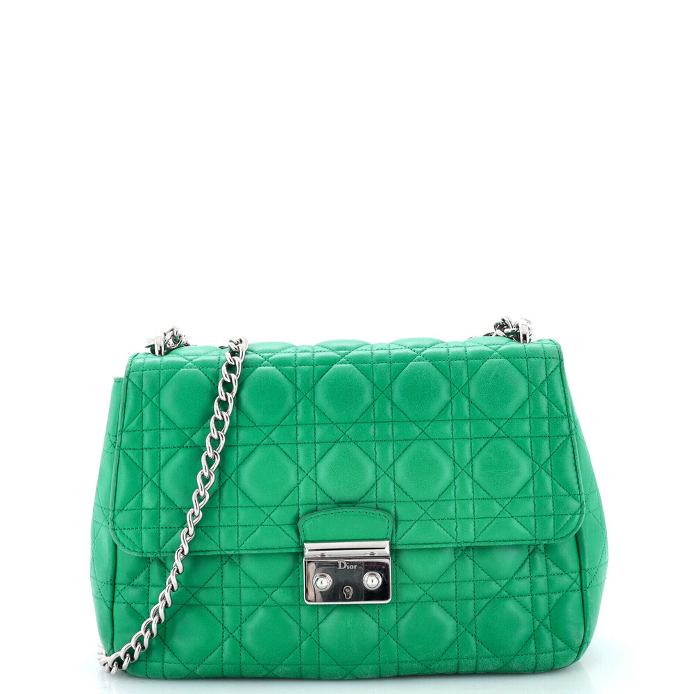 Christian Dior Medium Long Chain Miss Dior Bag Cannage Quilt Lambskin